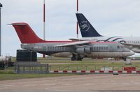 EI-WXB @ EGSH - Looking in a pretty sorry state and parked at Norwich. - by Graham Reeve