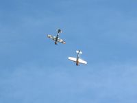 G-BVVA @ EGFH - Resident Yak-52's in formation aerobatics practice with G-YAKF leading G-BVVA. - by Roger Winser