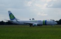 PH-HSA @ EHGG - Departing from the runway 05 on Eelde airport to start another flight to some sunny destination!