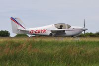 G-CEYK @ EGFH - Visiting Europa XS holding prior to departure. - by Roger Winser