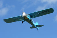 G-AIBW @ EGBR - Auster J-1N Alpha at The Real Aeroplane Club's Jolly June Jaunt, Breighton Airfield, 2013. - by Malcolm Clarke