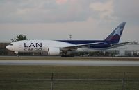 N778LA @ MIA - LAN Colombia Cargo departing at dusk - by Florida Metal