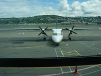 ZK-NEB @ NZWN - About to park up after a swift right turn - G-SANL in background on far side of airport - by magnaman