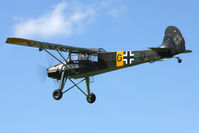 G-BZOB @ EGBR - Slepcev Storch (7/10 replica of a Fieseler Storch) at The Real Aeroplane Club's Jolly June Jaunt, Breighton Airfield, 2013. - by Malcolm Clarke