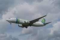 PH-HZJ @ EHGG - On very short final for runway 23 on a sunny spotting day.