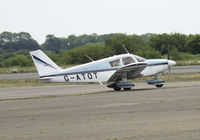 G-ATOT @ EGFH - Visiting Piper Cherokee out of Jersey. - by Derek Flewin