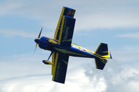 SE-XZA @ ESOW - Jacob Holländer flies a knife-edge in his Pitts Python at Västerås Hässlö airport, Sweden.
