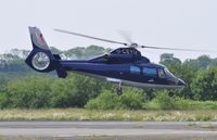 G-CEYU @ EGFH - Visiting Dauphin helicopter operated by Multiflight Ltd. - by Roger Winser