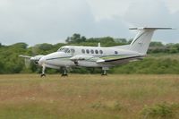 G-FRYI @ EGFH - Visiting Super King Air of London Executive Aviation Ltd. departing Runway 22. - by Roger Winser