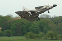 SE-DXN @ ESOW - Fiery take off  by Saab Viggen from Västerås Hässlö airport, Sweden.