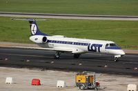 SP-LGE @ EDDL - LOT Erj145 taxying for departure - by FerryPNL