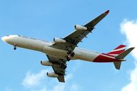 3B-NAY @ EGLL - Airbus A340-313X [152] (Air Mauritius) Home~G 01/06/2013. On approach 27R.
