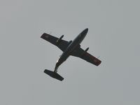 G-DLFN @ EGFH - Aero Delfin 'Rebel 1' solo aerobatics practice over Runway 04/22. Seen nearing the top of a loop. - by Roger Winser