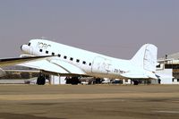 ZS-MFY @ FALA - Douglas DC-3C-47A-1D/DC-3-65TP [12073] (Wonderair) Lanseria~ZS 20/09/2006. Was used by the International Red Cross some marks can still be seen on paintwork.