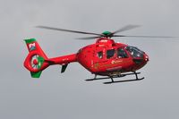 G-WASN @ EGFH - Wales Air Ambulance helicopter Helimed 57A returning to base after an air test. - by Roger Winser