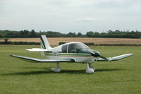 G-BKDI @ EGBT - Robin DR.400/120 parked on the grass at Turweston airfield.