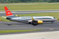 D-ATUE @ EDDL - TUI B738 logjet promoting the train to get you to your local airport. - by FerryPNL