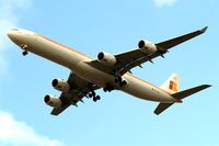 EC-LEU @ EGLL - Airbus A340-642 [960] (Iberia) Home~G 16/04/2012. On approach 27R.
