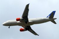 SE-RJE @ EGLL - Airbus A320-232 [1183] (SAS Scandinavian Airlines) Home~G 01/06/2013. On approach 27R. - by Ray Barber
