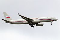 RA-64522 @ EGLL - Tupolev Tu-214 SUS [43911022] (Rossiya Special Flight Detachment) Home~G 16/06/2013.Bringing in President Putin entourage on a dull cloudy day . On approach 27L.