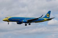UR-EMD @ EGSH - The second of three Ukraine International ERJ 190's to visit Norwich today. - by Graham Reeve