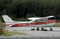 LN-NFJ @ ENNO - Cessna F172M of the Notodden og Kongsberg Flyklubb parked at Notudden airfield, Norway. - by Henk van Capelle