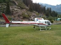 N354CF - Medical helicopter on field in Ouray, CO. - by Jon Wiley