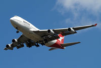 VH-OJF @ EGLL - Boeing 747-438 [24483] (QANTAS) Home~G 05/07/2010. On approach 27R. Now withdrawn from use.