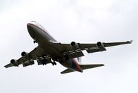9M-MPK @ EGLL - Boeing 747-4H6 [28427] (Malaysia Airlines) Home~G 04/07/2010. On approach 27R. - by Ray Barber