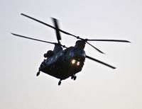 ZH893 @ EGFP - Chinook HC.2A, cs Shf451, 18/27 Sqn RAF Odiham on the Range for day into night door firing.