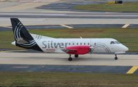 N348AG @ TPA - Silver Saab 340