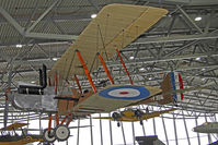 F3556 @ EGSU - Royal Aircraft Factory RE-8. Suspended from the roof in AirSpace, Imperial War Museum Duxford, July 2013. - by Malcolm Clarke