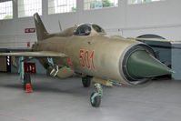 501 @ EGSU - Mikoyan-Gurevich MiG-21PF. At The Imperial War Museum, Duxford. July 2013. - by Malcolm Clarke