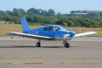 G-ATHR @ EGFH - Visiting Cherokee operated by Azure Flying Club. - by Roger Winser