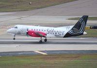 N412XJ @ TPA - Silver Saab 340B - by Florida Metal