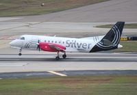 N412XJ @ TPA - Silver Saab 340B