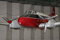 G-ALFU @ EGSU - De Havilland DH-104 Dove 6. Owned by the Duxford Aviation Society and suspended from the roof in AirSpace. Imperial War Museum Duxford, July 2013. - by Malcolm Clarke