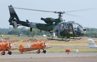 XZ290 @ EGFH - Visiting Army Air Corps Gazelle. - by Roger Winser