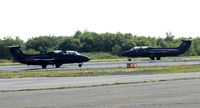 G-DLFN @ EGFH - Red Star Rebels taxiing to the stand at EGFH. - by Derek Flewin