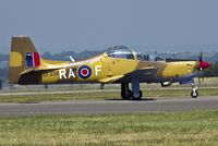 ZF239 @ EGFF - Shorts Tucano T.1, RAF Display Aircraft, coded RAF, on hold prior to take off runway 30 Wales National Airshow Swansea.