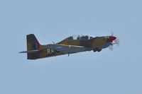 ZF239 - Off Airport. RAF display Tucano (coded RA-F) for the 2013 air show season seen on the first day of the Wales National Air Show, Swansea Bay, Wales, UK. A topside pass would have been nice. - by Roger Winser