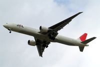 JA734J @ EGLL - Boeing 777-346 [32433] (Japan Airlines) Home~G 04/07/2010. On approach 27R. - by Ray Barber