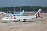 A7-AEA @ EGCC - About to depart.