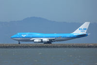 PH-BFP @ SFO - Ready for takeoff at San Francisco. - by Bill Larkins