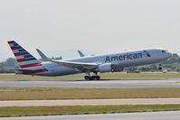 N378AN @ EGCC - Getting airbourne at Manchester.