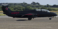 G-BYCT @ EGFH - Rebel 2, Aero L-29, taxiing out for take off on runway 22 at EGFH for a 1800hrs arrival slot at RIAT at RAF Fairford. - by Derek Flewin