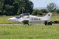 G-SOLA @ EGFP - Star-lite SL-1 microlight. Only two in the UK, the other being G-FARO. - by Roger Winser