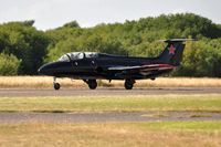 G-DLFN @ EGFH - Red Star Rebel 'Rebel 1' departing Runway 22 for RIAT 2013. - by Roger Winser