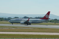 TC-JGZ @ EGCC - Turkish Airlines Boeing 737 TC-JGZ Taking off from Manchester Airport. - by David Burrell