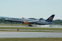 TF-ISL @ EGCC - Icelandair Boeing 757TF-ISL Landing at Manchester Airport. - by David Burrell